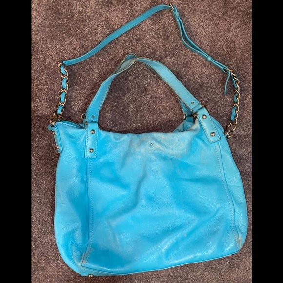 Large Kate Spade teal/turquoise Leather Tote - Picture 1 of 5